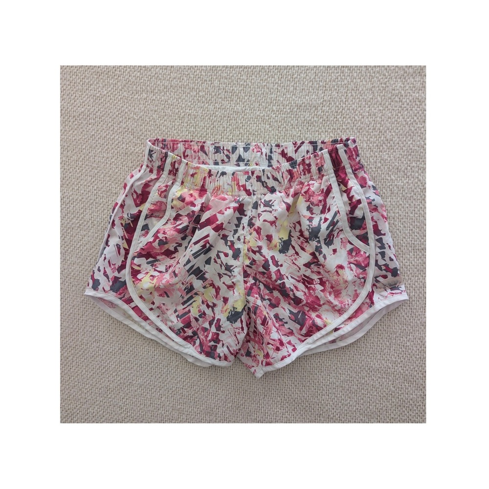 Calvin Klein Womens Pink Abstract Print Running Athletic Shorts Size Small